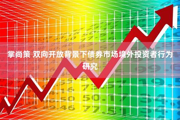 掌尚策 双向开放背景下债券市场境外投资者行为研究